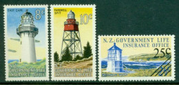 NEW ZEALAND – Government Life Insurance Offie 1976-78 Mi 44-46** Lighthouses [B1146] - Lighthouses