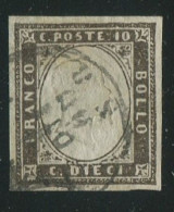 REGNO 1861 10 C. N.D.SASS. 24 Ba CERT. VACCARI - Gebraucht