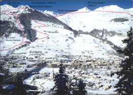 11896570 Bad Scuol Panoramakarte Mit Skipisten Scuol - Other & Unclassified