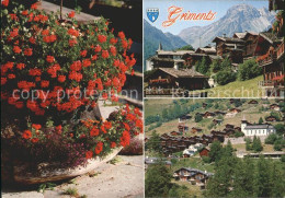 11896551 Grimentz Dorfpartie Kirche Parkt Blumen Grimentz - Other & Unclassified