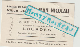 VP : Carte De Visite : LOURDES :  Pension D E Famille , Villa  Julie - Cartoncini Da Visita