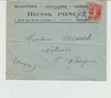 ENVELOPPE D' HECTOR PONCET (BIJOUTERIE, JOAILLERIE) à MONTPELLIER (12) à MAÎTRE ARNAL NOTAIRE à SAINT-AFFRIQUE (12) - 1900 – 1949
