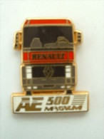 Pin's CAMION - RENAULT AE 500 MAGNUM - Transportation