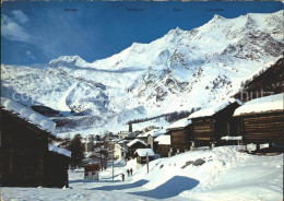 11896414 Saas-Fee Dorfpartie Mit Alphubel Taeschhorn Dom Lenzspitze Saas-Fee - Autres & Non Classés