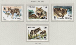 POLAND 1985 WWF Animals Wolves Mi 2975-2978 MNH(**) Fauna 714 - Neufs