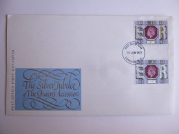 GREAT BRITAIN SG 1034 SILVER JUBILEE  GUTTER PAIR FDC  - Ohne Zuordnung