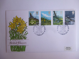 GREAT BRITAIN SG 1079-82 WILD FLOWERS   FDC FLORAL CITY EXHIBITION BATH - Ohne Zuordnung