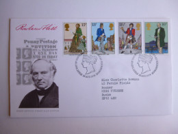 GREAT BRITAIN SG 1095-98 SIR ROWLAND HILL DEATH ANNIVERSARY    FDC EDINBURGH - Non Classés