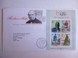 GREAT BRITAIN SG 1099MS SIR ROWLAND HILL DEATH ANNIVERSARY   FDC EDINBURGH - Sin Clasificación