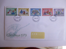 GREAT BRITAIN SG 1104-08 CHRISTMAS   FDC BASINGSTOKE - Ohne Zuordnung