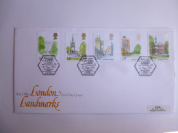 GREAT BRITAIN SG 1120-24 LONDON LANDMARKS   FDC LONDON - Ohne Zuordnung