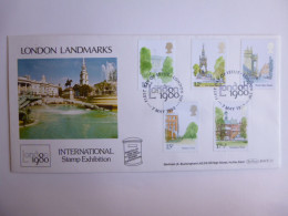 GREAT BRITAIN SG 1120-24 LONDON LANDMARKS   FDC POSTED AT POST OFFICE EXHIBITION POSTMARK - Sin Clasificación