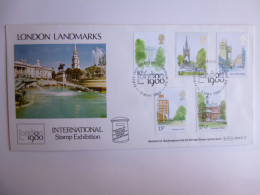 GREAT BRITAIN SG 1120-24 LONDON LANDMARKS   FDC POSTED AT POST OFFICE EXHIBITION POSTMARK - Sin Clasificación