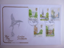 GREAT BRITAIN SG 1120-24 LONDON LANDMARKS   FDC LONDON - Ohne Zuordnung