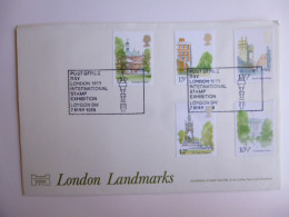 GREAT BRITAIN SG 1120-24 LONDON LANDMARKS   FDC POST OFFICE DAY POSTED AT POST OFFICE EXHIBITION POSTMARK - Zonder Classificatie