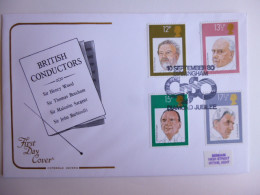 GREAT BRITAIN SG 1130-33 BRITISH CONDUCTORS  FDC CBSO BIRMINGHAM DIAMOND JUBILEE - Non Classés