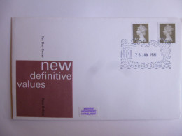 GREAT BRITAIN SG DEFINITIVES ISSUE DATED  26.01.81 FDC  - Unclassified