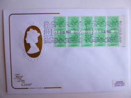 GREAT BRITAIN SG DEFINITIVES ISSUE DATED  01.02.82 FDC  - Ohne Zuordnung