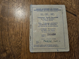 1949 AMG Germany Passport Passeport Reisepass Issued In Kiel For Travel To Switzerland - Historical Documents