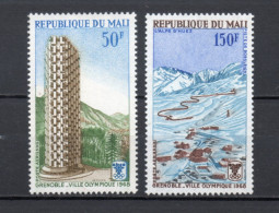 MALI  PA  N° 53 + 54    NEUFS SANS CHARNIERE  COTE 4.00€    JEUX OLYMPIQUES GRENOBLE - Mali (1959-...)