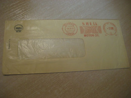 LISBOA 1957 Shell X-100 Motor Oil Meter Mail Cancel Cover PORTUGAL - Covers & Documents