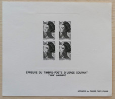 Epreuve Du Timbre Poste à Usage Courant : 4 Timbres MARIANNE LIBERTE, 1,80 Francs - Documentos Del Correo
