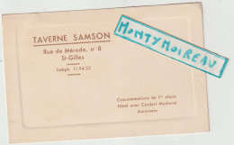 VP : Carte De Visite :  Taverne  Samson , St Gilles - Visitenkarten