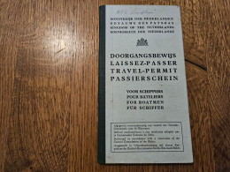 1949 Netherlands Passport Passeport Reisepass Issued In Rotterdam To Travel To AMG Germany - Historische Documenten