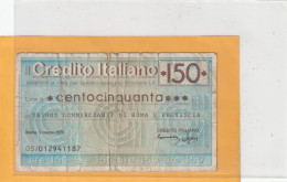 CREDITO ITALIANO . 150 LIRE A UNIONE COMMERCIANTI DI ROMA E PROVINCIA  .  ROMA 5 MARZO 1976  .  2 SCANNES - [10] Scheck Und Mini-Scheck