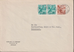 1948 Schweiz, Zum:CH 202+257, Mi:CH 289+363b Landschaftsbilder Pilatus U. Schloss Chillon - Briefe U. Dokumente