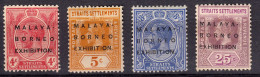 Straits 1922 MBE O/p SG242-5 Mint - Straits Settlements