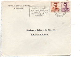 MAROC AFFRANCHISSEMENT COMPOSE SUR LETTRE POUR LA FRANCE 1965 - Marokko (1956-...)