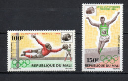 MALI  PA  N° 62 + 63    NEUFS SANS CHARNIERE  COTE 5.00€    FOOTBALL JEUX OLYMPIQUES MEXICO SPORT - Malí (1959-...)