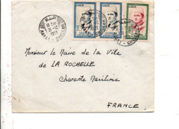 MAROC AFFRANCHISSEMENT COMPOSE SUR LETTRE POUR LA FRANCE 1958 - Marruecos (1956-...)