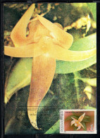 ROMANIA 1988 FLORA FLOWERS ORCHIDS BULBOPHYLLUM LOBBII FLOWER ORCHID 1L MAXI MAXIMUM CARD - Maximumkarten (MC)