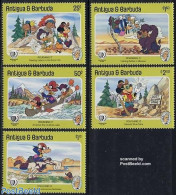 Antigua & Barbuda 1985 Int. Youth Year, Disney 5v, Mint NH, Various - International Youth Year 1984 - Art - Disney - Disney