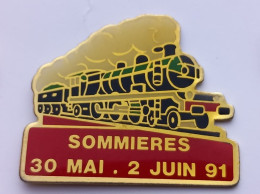 G298 Pin's SNCF TGV Train Locomotive Vapeur Sommières GARD 30 Mai 2 Juin 91 Achat Immédiat - TGV