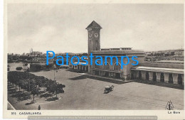 227930 AFRICA CASABLANCA MOROCCO THE STATION TRAIN POSTAL POSTCARD - Zonder Classificatie