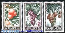 Algeria 1950 Fruits 3v, Mint NH, Nature - Fruit - Wine & Winery - Unused Stamps