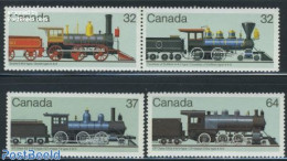 Canada 1984 Locomotives 4v (2v+[:]), Mint NH, Transport - Railways - Ongebruikt