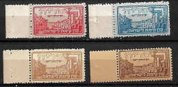 JUDAICA KKL JNF STAMPS 1948 HEBREW ALPHABET "QOF" MNH - Colecciones & Series