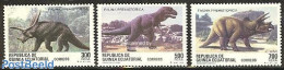 Equatorial Guinea 1994 Preh. Animals 3v, Mint NH, Nature - Prehistoric Animals - Prehistóricos