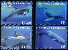 Antigua & Barbuda 2009 Whales & Dolphins 4v, Mint NH, Nature - Sea Mammals - Antigua Et Barbuda (1981-...)