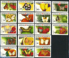 Antigua & Barbuda 1988 Butterflies 18v, Mint NH, Nature - Butterflies - Antigua Und Barbuda (1981-...)
