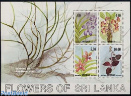 Sri Lanka (Ceylon) 1984 Orchids S/s, Mint NH, Nature - Flowers & Plants - Orchids - Sri Lanka (Ceylon) (1948-...)