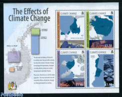 British Antarctica 2009 The Effects Of Climate Change 4v M/s, Mint NH, Nature - Science - Various - Environment - The .. - Protección Del Medio Ambiente Y Del Clima