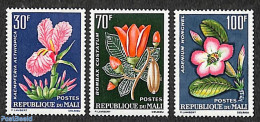 Mali 1963 Flowers 3v, Mint NH, Nature - Flowers & Plants - Mali (1959-...)