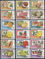 Antigua & Barbuda 1983 Definitives 18v, Fruits, Mint NH, History - Nature - Coat Of Arms - Flowers & Plants - Fruit - Obst & Früchte