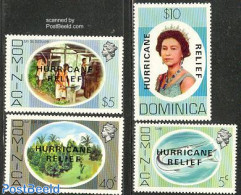 Dominica 1979 Hurricane Relief 4v, Mint NH, History - Nature - Science - Fish - Meteorology - Disasters - Fische