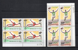 MALI  PA  N° 62 + 63 BLOCS DE QUATRE TIMBRES  NEUFS SANS CHARNIERE  COTE 20.00€    FOOTBALL JEUX OLYMPIQUES MEXICO SPORT - Malí (1959-...)